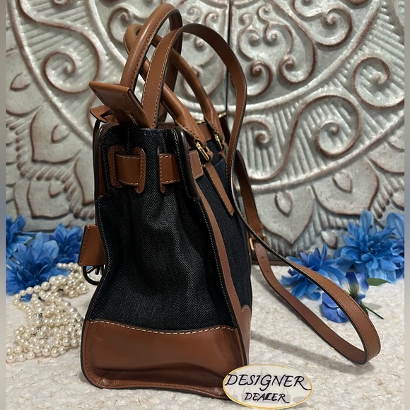 Authentic MICHAEL KORS Dillon Blue Denim Satchel VGC! - Picture 12 of 13